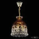 Подвесной светильник бронзовый Bohemia Ivele Crystal  5478/22 G Amber/M-1G Balls