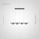 Реечный, рядный светильник HILDFRID L 4 лампы Lampatron hildfrid-l-4 6036-16088