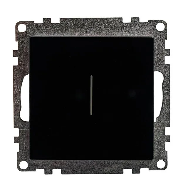 Выключатель 1-клавишный сенсорный (механизм) 250В, 2,5А, серия Катрин, черный Stekker 50272 GLS2-7203-05