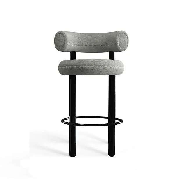 Полубарный стул Wood 65cm Grey Tom Dixon FATS02BLW1+APFR 01 FAT