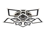 Потолочный светодиодный светильник с пультом Ambrella light FA8915/5+5 BK/CH