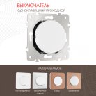Выключатель одноклавишный проходной (на 2 направления), 10AX 250V Arte Milano 202.32-1.white am