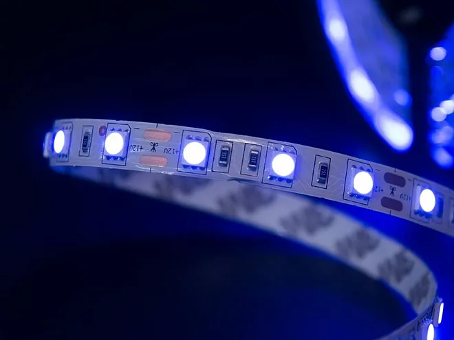 Светодиодная лента 5050, 60 LED/м, 14,4 Вт/м, 12В , IP20, Цвет: Синий SWG SWG560-12-14.4-B-M 