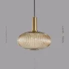 Подвесной светильник IRIS C Модель C. Плафон коньяк. Цвет патрона латунь. Lampatron 1352-17817