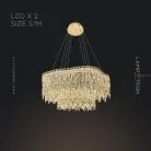 Кольцевые люстры и светильники MICHELLE Два кольца. Размер S. Цвет Латунь Lampatron 7758-21815