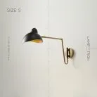 Бра HILDBORG Размер S. Цвет Латунь + Черный. Матовый Lampatron hildborg-s-brass-m 6348-17048