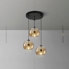 Готовая комбинация светильников FOCUS TRIO Цвет Янтарь. Диск Lampatron focus-trio-amber-d 6051-16148