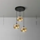 Готовая комбинация светильников FOCUS TRIO Цвет Янтарь. Диск Lampatron focus-trio-amber-d 6051-16148