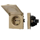 Механизм розетки влагозащищённый SCT-NOBE-MCP-SFPL-GD (230V, 16A) Arlight 054282