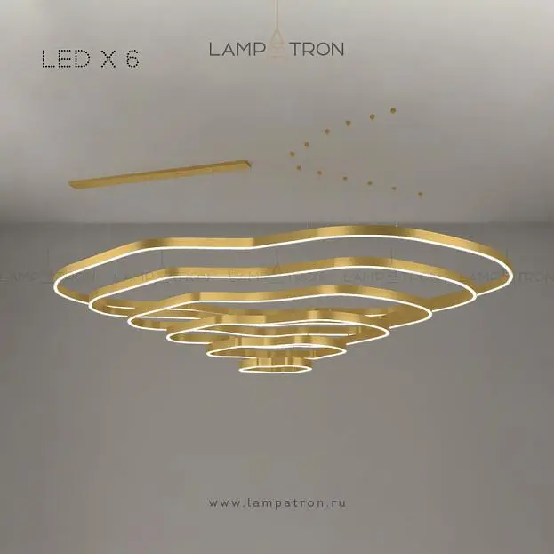 Кольцевые люстры и светильники ANDANTE Шесть колец Lampatron 5107-13075 Кольцевые люстры и светильники ANDANTE Шесть колец Lampatron 5107-13075