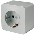 Розетка 1-местная с/з открытой установки, STEKKER, 49326 MST16-11-03