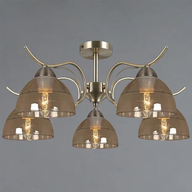 Потолочная люстра ILLUMICO IL0733-5CSQ-25 AB AREZZO Потолочная люстра ILLUMICO IL0733-5CSQ-25 AB AREZZO