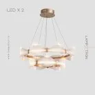 Кольцевые люстры и светильники BERTINA Два кольца Lampatron 7631-21359