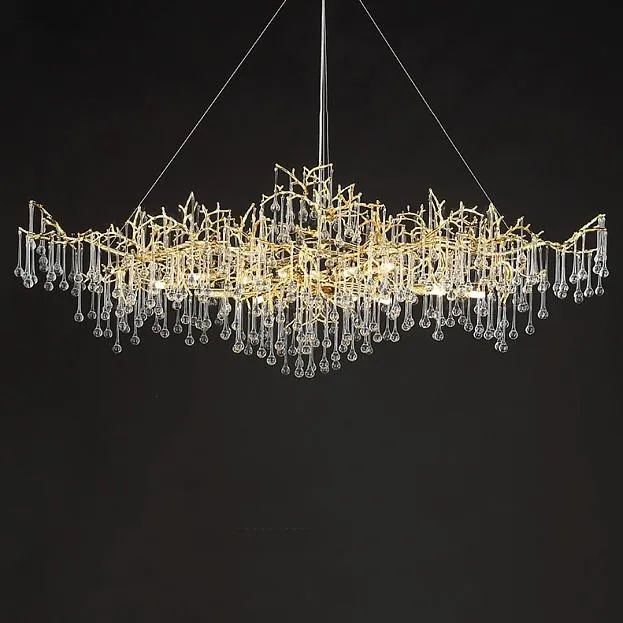 Подвесная люстра WATERDROPS WIDE D150 Gold ImperiumLoft 310696-01 f-waterdrops-wide01