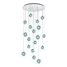 Подвесной светильник ST Luce Portici SL1175.113.18 Хром/Светло-голубой E14 18*40W