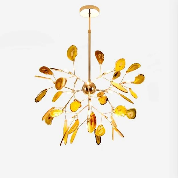 Подвесная люстра AGATE D60 Yellow лепестки ImperiumLoft 243460-26 AGATE001