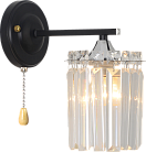 Бра светильник 1хЕ27 60 Вт хрусталь с выключателем Rivoli 1062-401 June