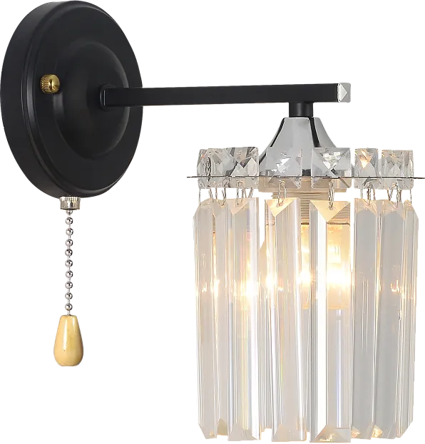 Бра светильник 1хЕ27 60 Вт хрусталь с выключателем Rivoli 1062-401 June