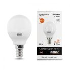 Лампа Gauss 53110 E14 10W 2700K шар матовый Elementary