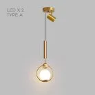 Подвесной светильник FINNUR R BALL 2 лампы. Тип A Lampatron 7788-21966