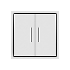 Двухклавишный выключатель с LED-подсветкой LeDron 2 Gang 1 Way LED White