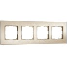 Рамка на 4 поста (шампань, стекло soft-touch) Werkel W0043111 Senso a064579