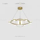 Кольцевые люстры и светильники RAISE 7 плафонов. Цвет золото (гальваника). Lampatron 3091-7622