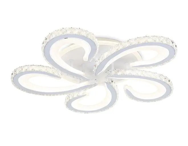 Потолочный светодиодный светильник с пультом Ambrella light FA1703/5 WH/CH Потолочный светодиодный светильник с пультом Ambrella light FA1703/5 WH/CH