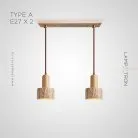 Готовая комбинация светильников JAMTE COMBO Тип A. 2 лампы. Планка Lampatron 7122-19546