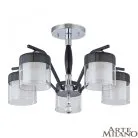 Люстра потолочная с плафонами Arte Milano 332646/5 CR+BK Napoli