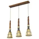 светильник подвесной, E14, 3x60W Velante 573-706-03 Деревянный стиль