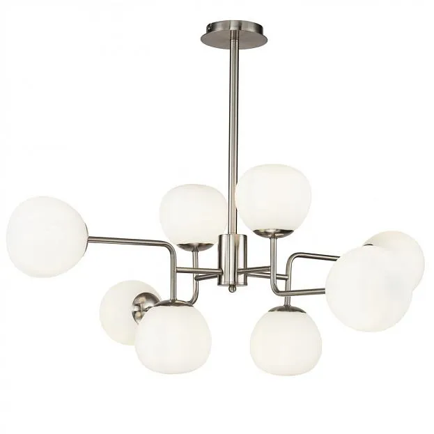 Люстра на штанге Tiepolo Ball Chandelier Nickel 8 ImperiumLoft 156117-22 40.3077-3