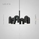Люстра FANNY 12 ламп. Цвет Черный Lampatron 4943-12558
