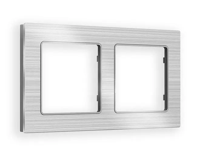 Рамка Platos (Серебро Металл шлифованный) 2-ая Ambrella Volt AF550102 ALFA Рамка Platos (Серебро Металл шлифованный) 2-ая Ambrella Volt AF550102 ALFA