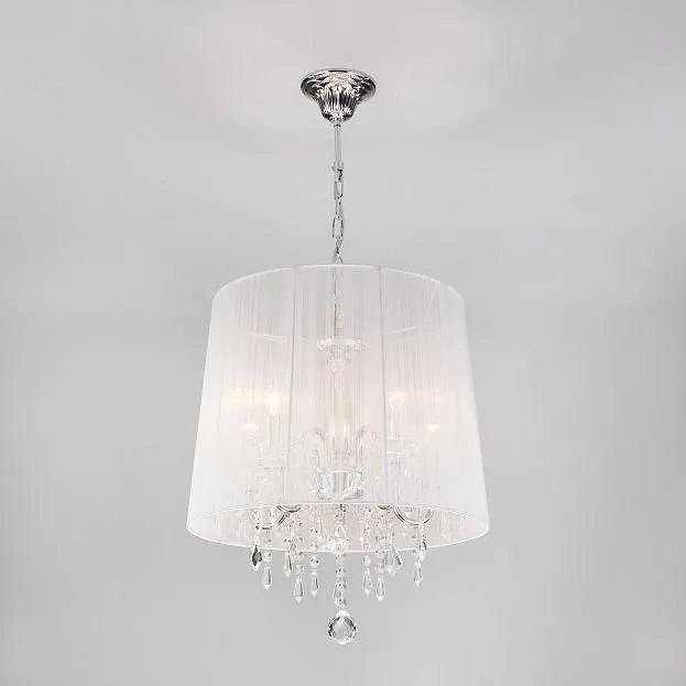 Подвесная люстра Eurosvet 2045/5 хром/белый 00000046742 Allata