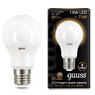 Лампа Gauss 102502110 E27 10W 3000K груша матовая LED A60