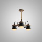 Люстра NATURA B 3 плафона. Цвет черный. Lampatron natura-b-black-3 527-75