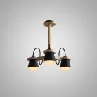 Люстра NATURA B 3 плафона. Цвет черный. Lampatron natura-b-black-3 527-75