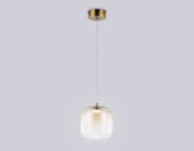 Подвесной светильник Ambrella light LH11093 BS/TI латунь/янтарь 4W 3000K D150*170