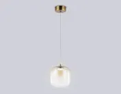 Подвесной светильник Ambrella light LH11093 BS/TI латунь/янтарь 4W 3000K D150*170