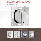 Выключатель жалюзи с подсветкой, 10A 250V Arte Milano 202.39-2.silver am