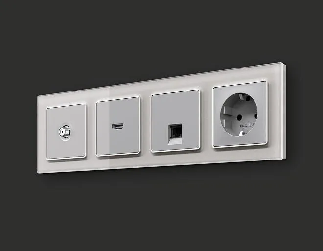 Комплект механизма TV розетки SAT 5-2400MHz 3.5dB ALFA Серебро глянец Volt MA413050 QUANT Комплект механизма TV розетки SAT 5-2400MHz 3.5dB ALFA Серебро глянец Volt MA413050 QUANT