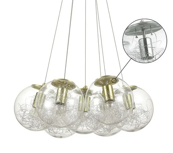 Подвесной светильник Ideal Lux 176062 MAPA SAT SP7 NICKEL Подвесной светильник Ideal Lux 176062 MAPA SAT SP7 NICKEL