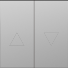 Клавиша 2-я со стрелками для жалюзи, сталь Donel DS29437 S08