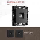 Розетка интернет, RJ45 Arte Milano 217.45-1.black am
