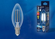Лампочка светодиодная Uniel LED-C35-9W/4000K/E14/CL PLS02WH картон