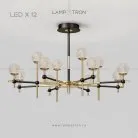 Люстра OLYMPUS 12 ламп. Трехцветный свет Lampatron 5134-13146