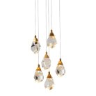 Подвесной светильник Delight Collection 9701P/6R brass Crystal rock II