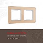 Рамка из закаленного стекла на 2 поста Arte Milano 503.14-2.shampan am