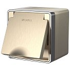 Розетка влагозащищённая Werkel W5071210 Gallant (шампань рифленый) a051048